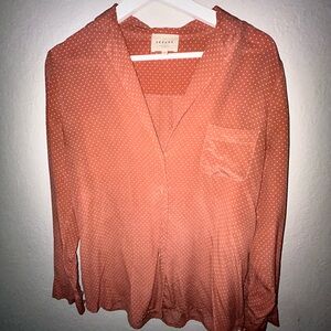 Sezane Florence shirt in pink polkadot